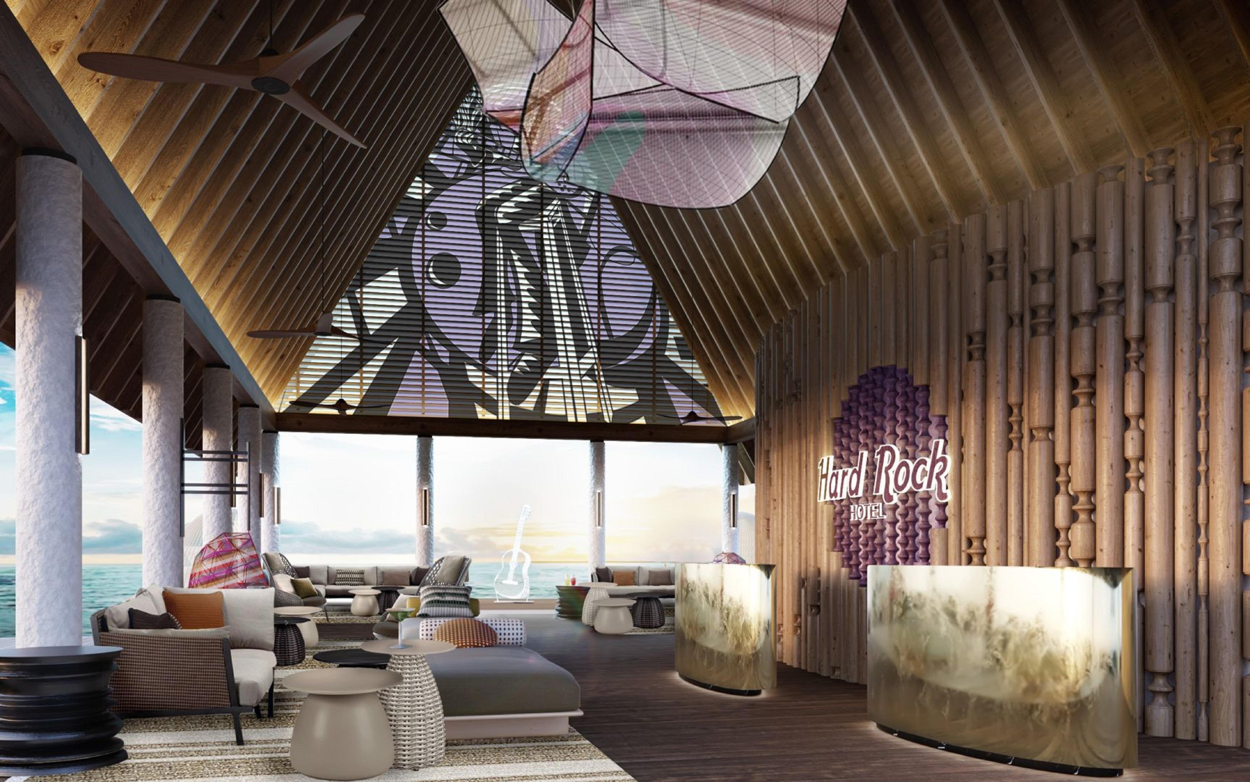 Hard Rock Hotel Maldives Emboodhoo Lagoon Екстериор снимка The lobby of the hotel